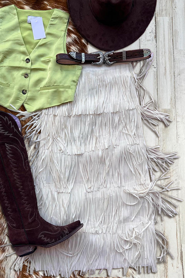 Elegant Fringed Skirt