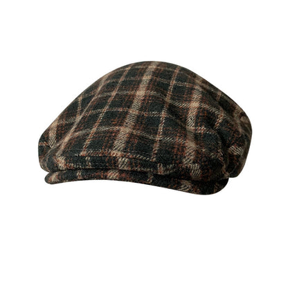 THE PEAKED Marl Flat Hat Kent-Harris Tweed