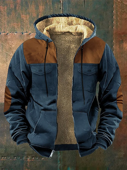 Men's Western Style Hooded Fleece Jacket