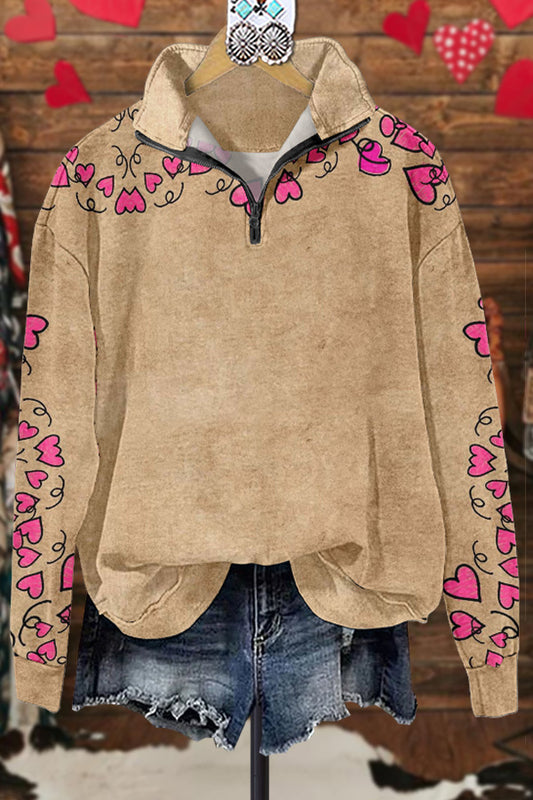 Classic Valentine's Day Contrast Sweatshirt