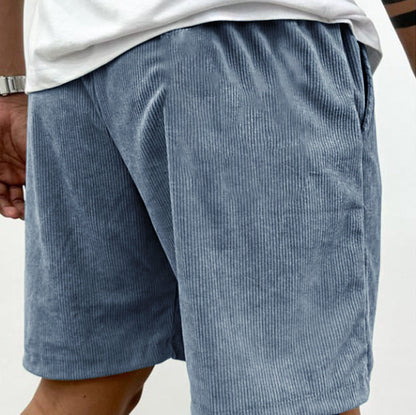 Men's Retro Casual Printed Corduroy Shorts