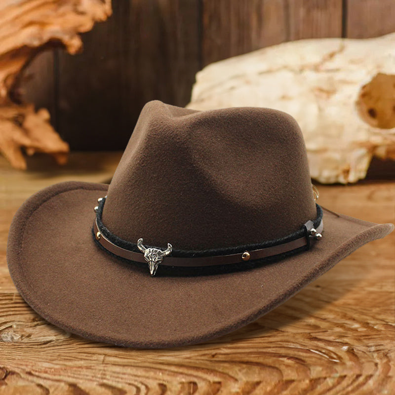 Western Bullhead Felt Cowboy Hat