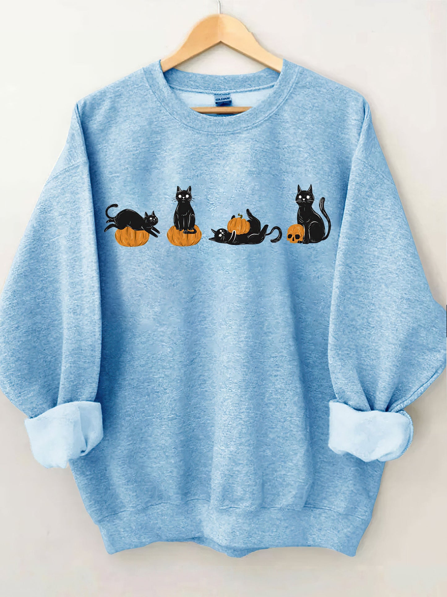 Halloween Pumpkin And Cats Sweatshirt