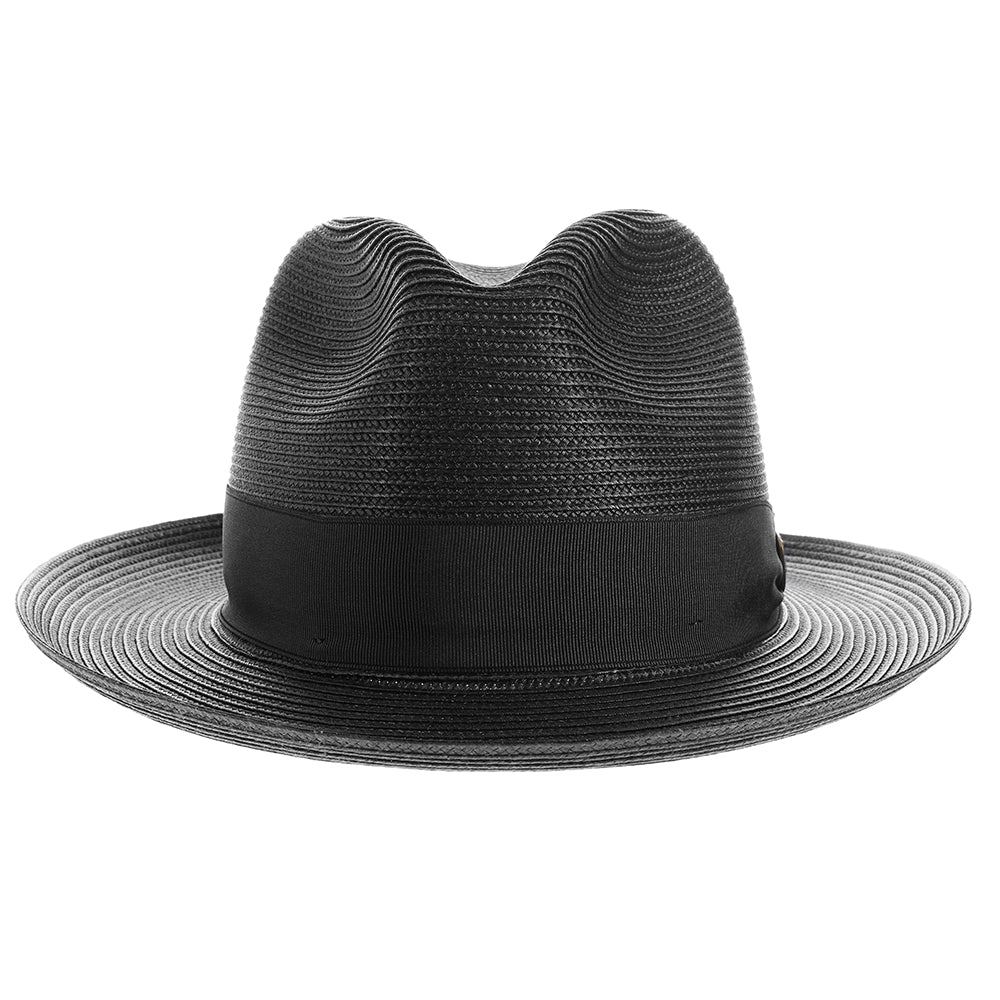 Classic Blue Straw Fedora Hat