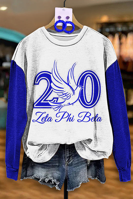 Vintage Zeta Phi Beta Printed Sweatshirt