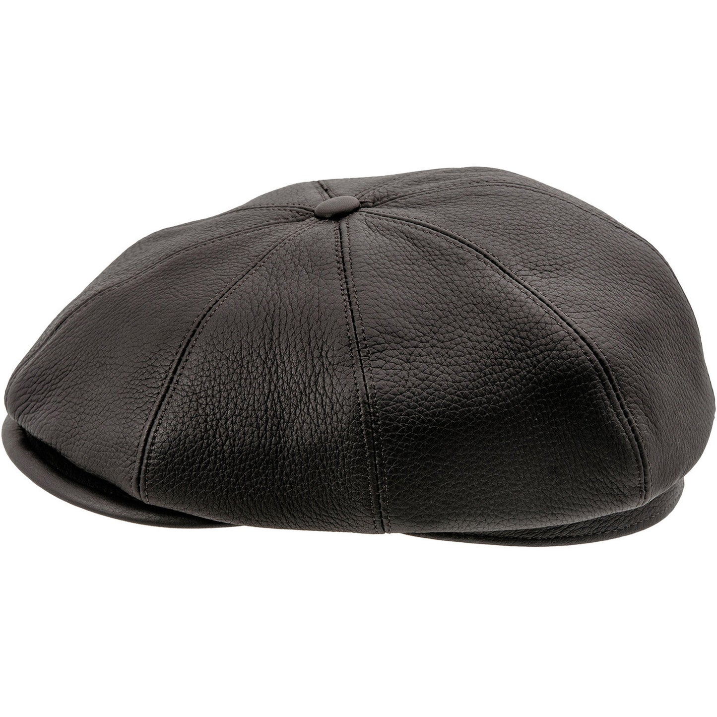 PEAKED CAPS BRIAN - LEATHER-BROWN