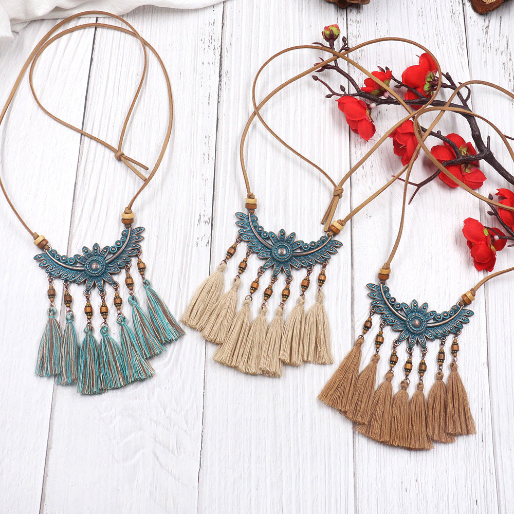 Female Ethnic Style Tassel Necklace