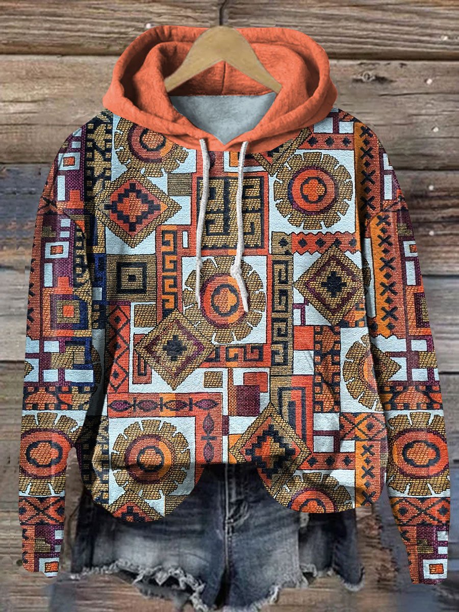 Aztec Pattern Art Casual Hoodie Sweatshirt