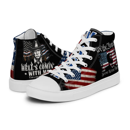 Hells Comin' With Me Women__ high top canvas shoes