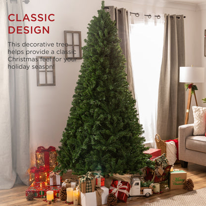 Premium Artificial Spruce Christmas Tree w/ Foldable Metal Base