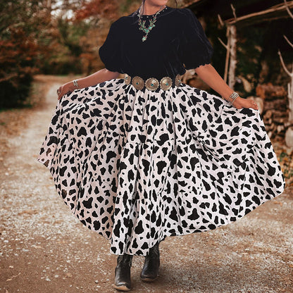 Vintage Leopard Print Skirt