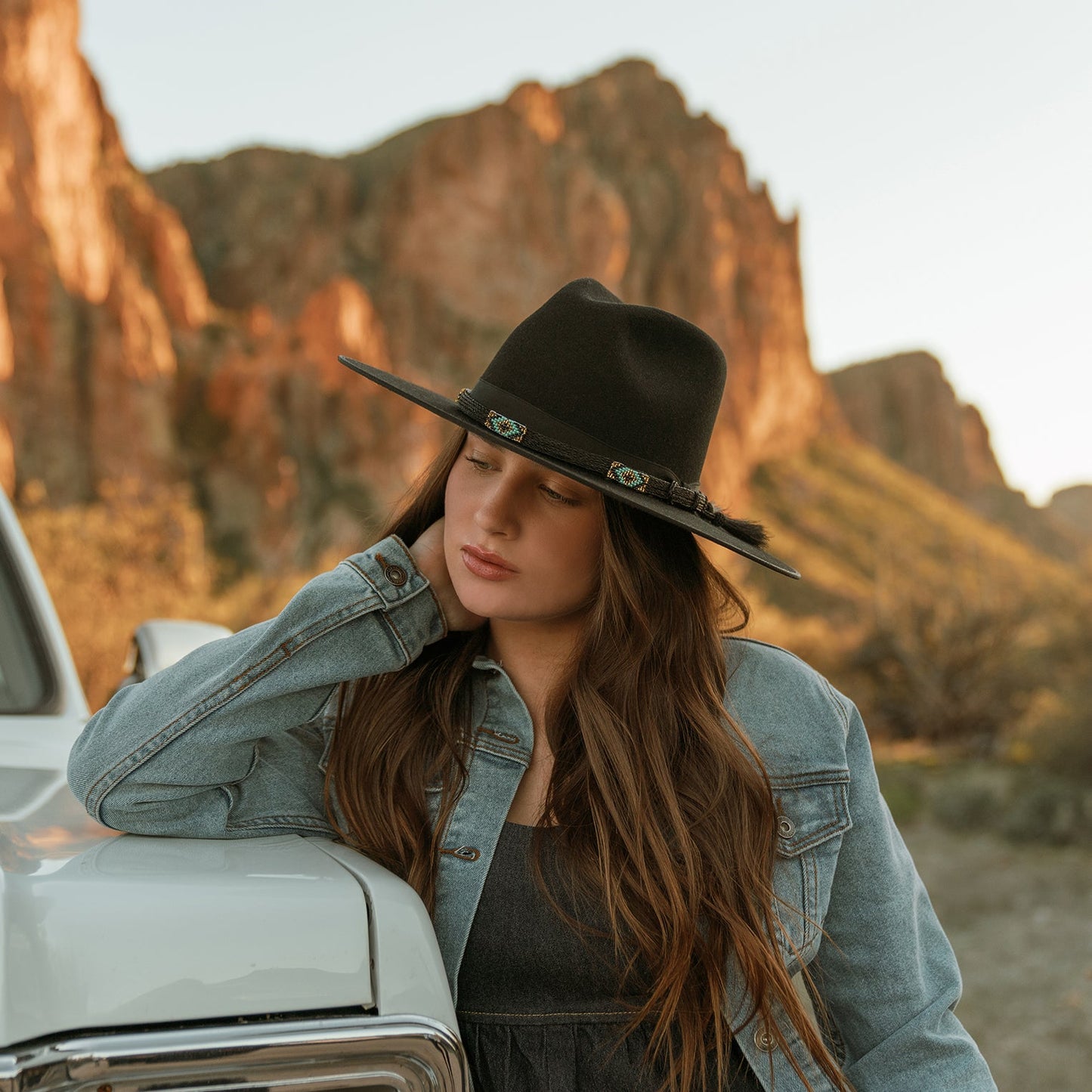 Helix Flat Brim Western Hat