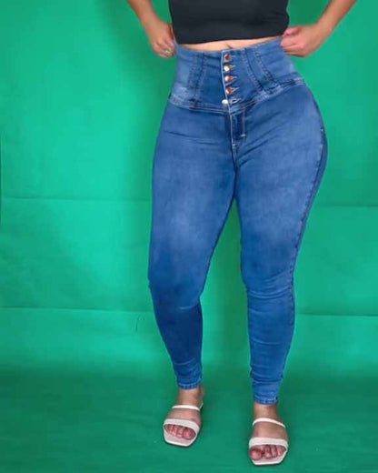 Girls New Lipo jeans Shaping in The Waist Area