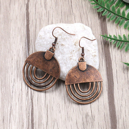 Women's Bohemian Retro Hollow Alloy Earrings