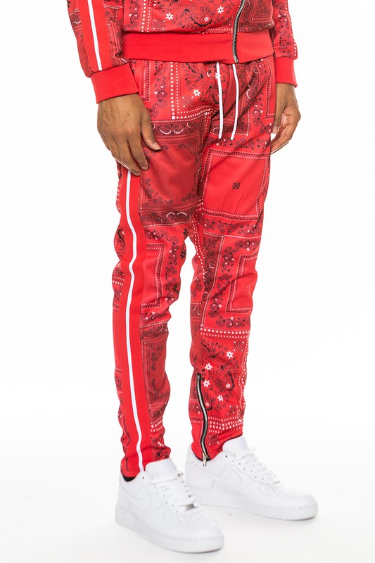 Weiv Paisley Bandana Print Track Pants choice of colors