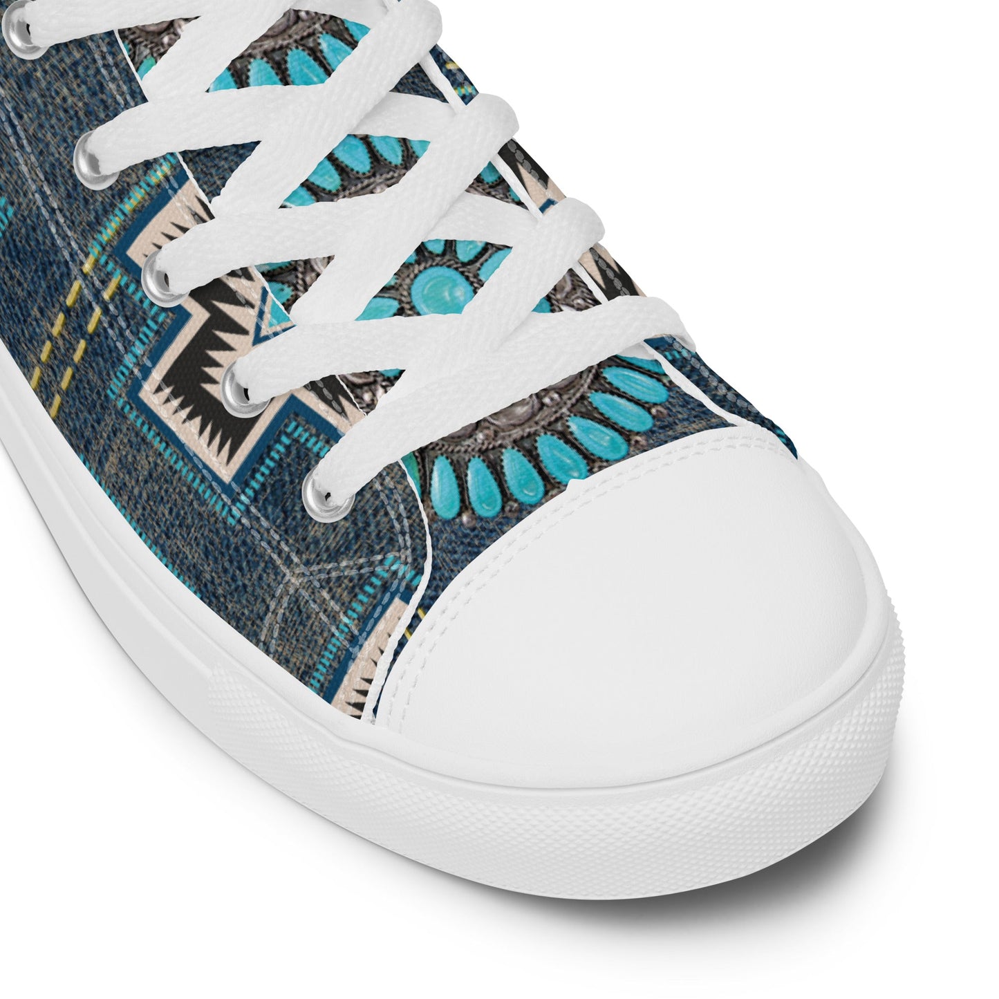 Aztec Cross Women__ high top canvas shoes