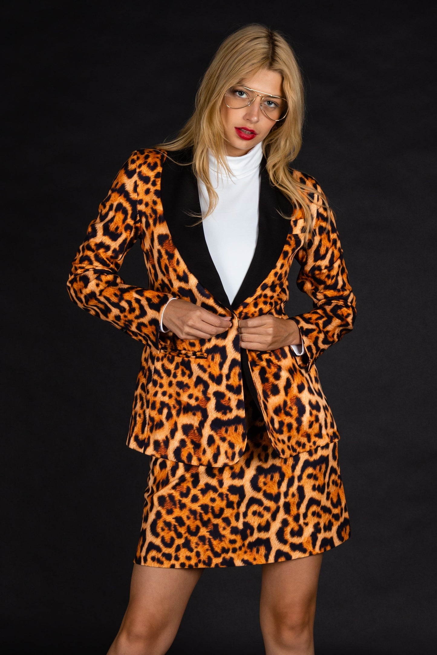 The Fastest Finishers | Leopard Print Womens Blazer