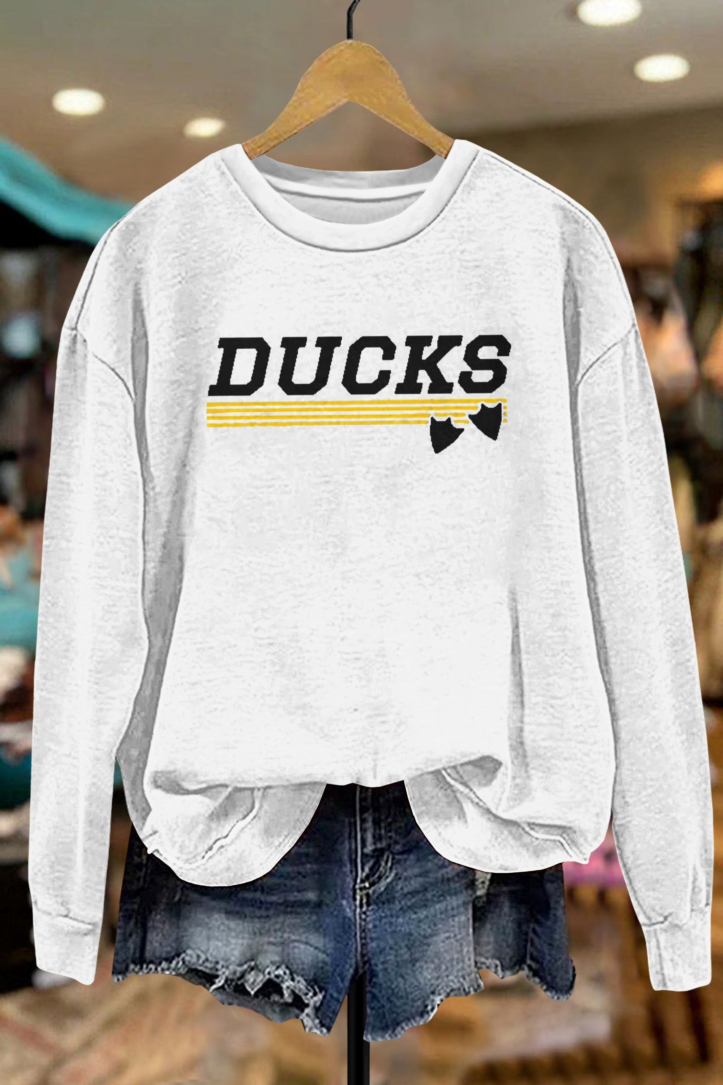 Duck Letter Print Sweatshirt