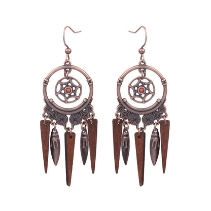 Women's Bohemian Ethnic Style Tassel Alloy Earrings