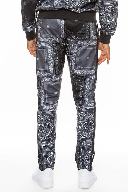 Weiv Paisley Bandana Print Track Pants choice of colors