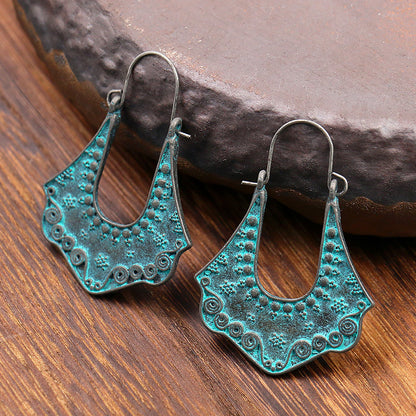 Women's Bohemian Court Hollow U-shaped Earrings