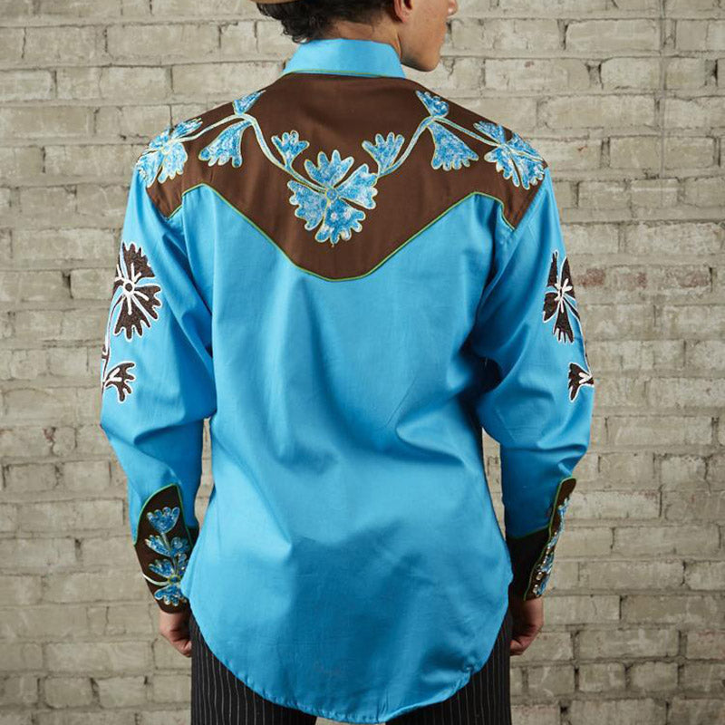 Men's Western Vintage Embroidered Shirt