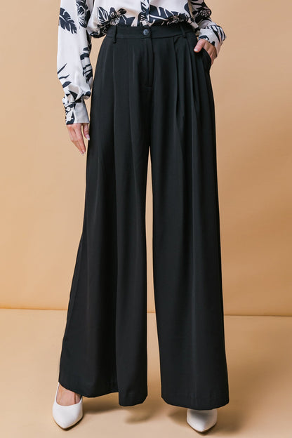 Throw It Back Woven Wide Leg Pants