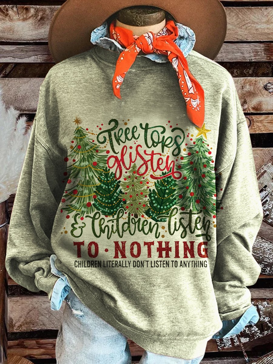 Christmas Printed Casual Sweatshirt