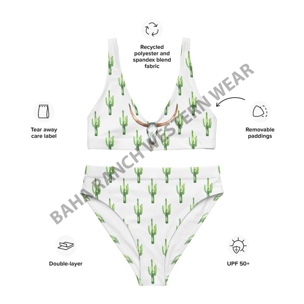 Yeehaw Desert Dweller Bull Skull Cactus Bikini