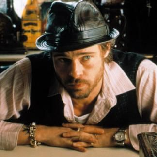 Mickey O'Neil hat / Fedora Leather Hat-BRAD PITT SAME STYLE