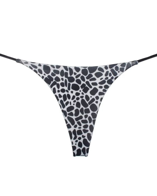 Female Leopard Print T-back Thong