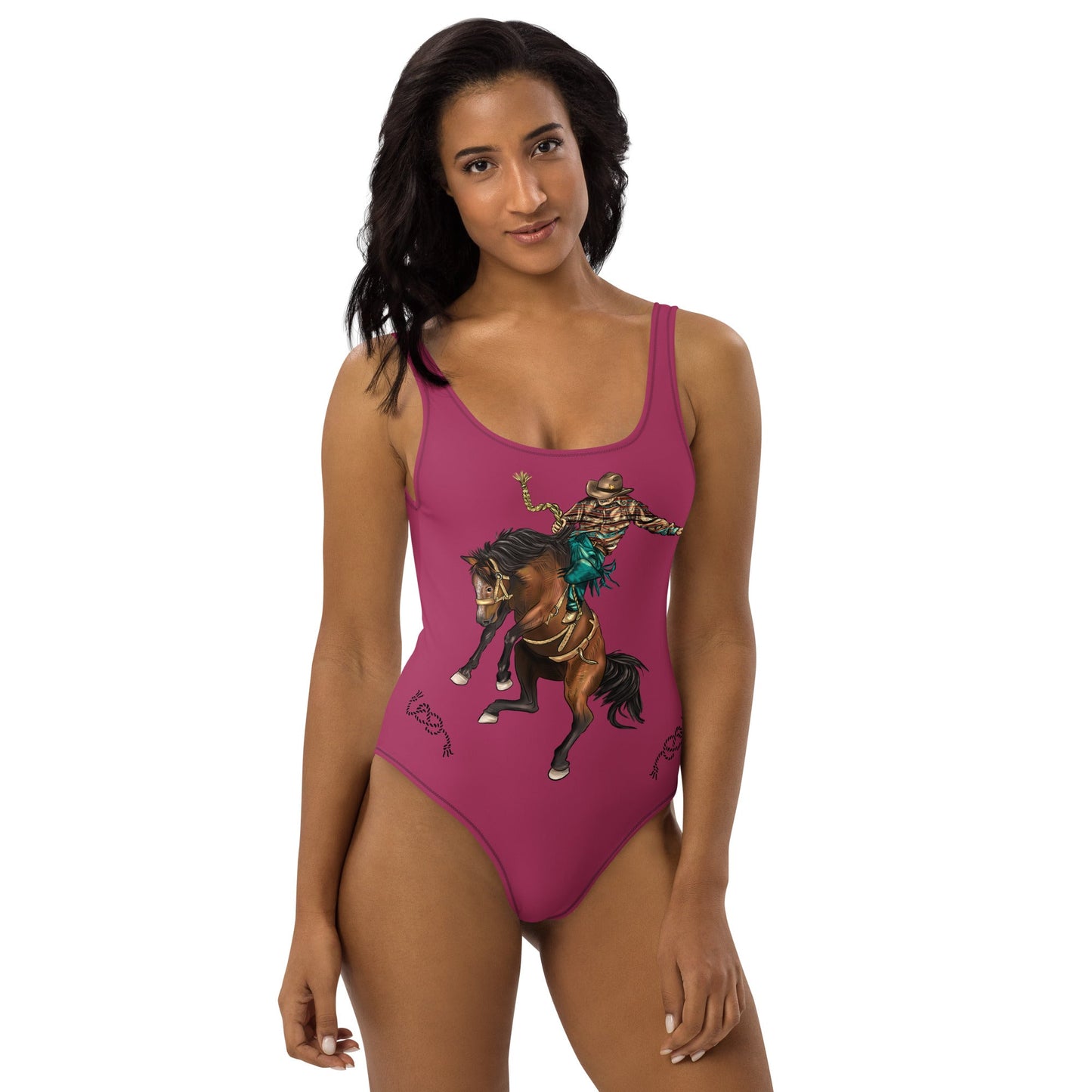 Yeehaw Ride Cowboy Ride One-Piece Swimsuit