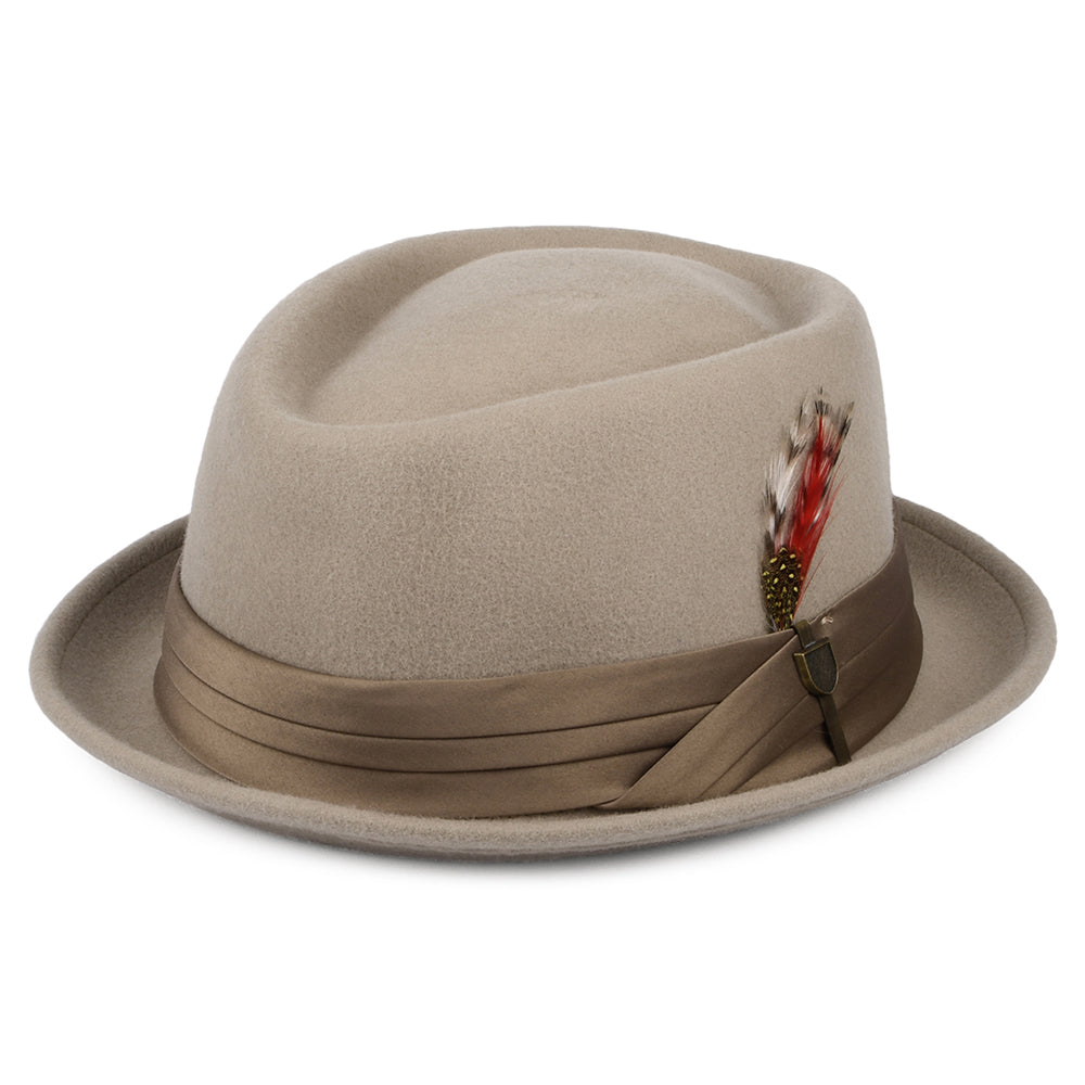 Tienda Brixton Hats Stout Wool Felt Pork Pie Hat - Beige