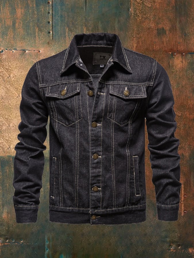 Men's Vintage Pocket Denim Jacket