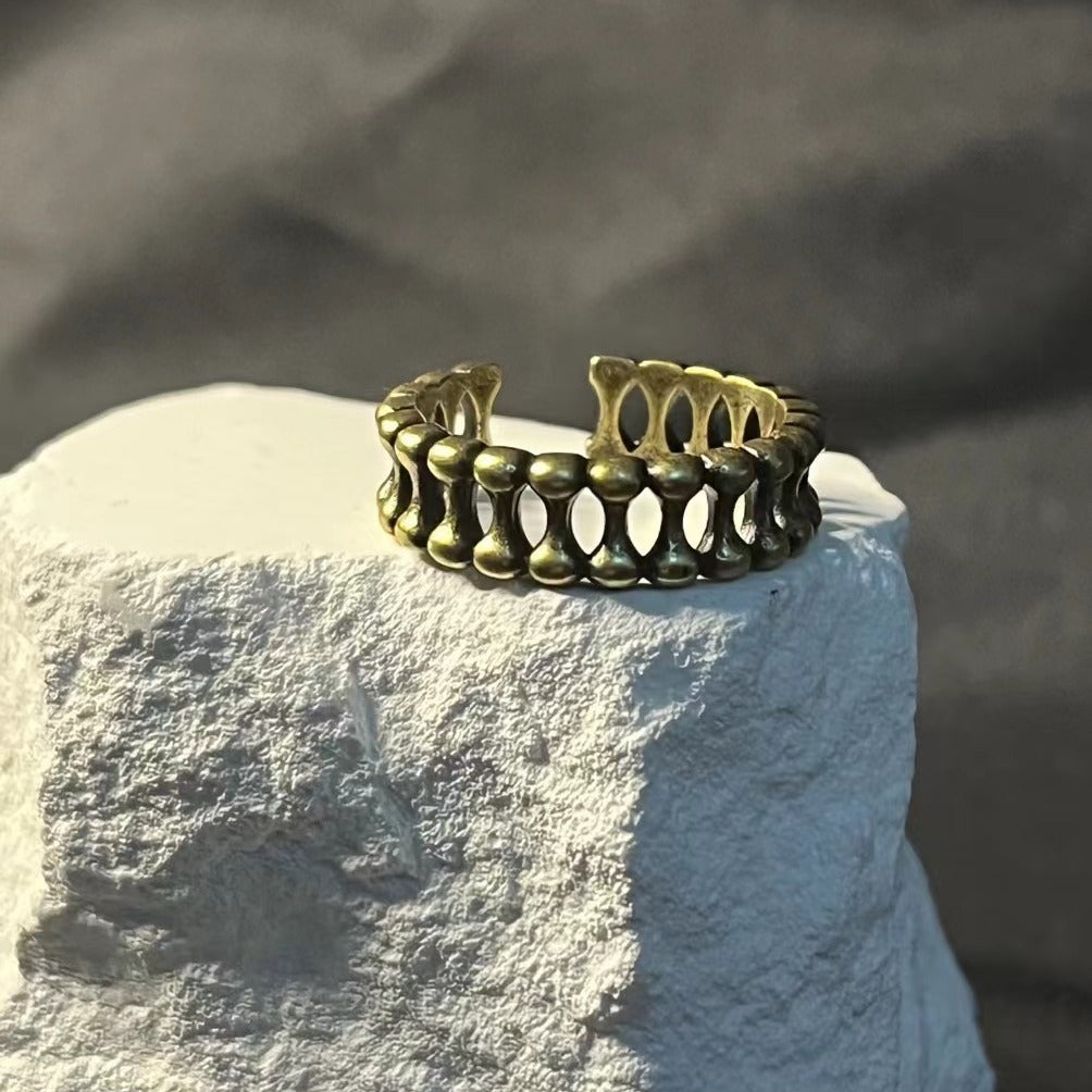 Women's Vintage Bone Adjustable Ring