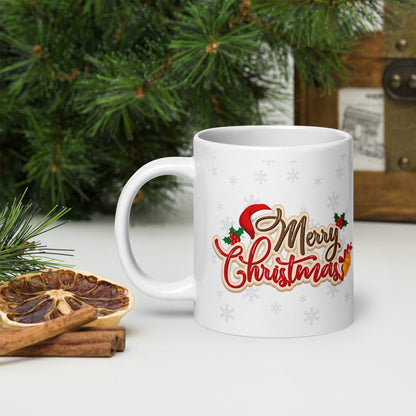 Merry Christmas White Glossy Mug