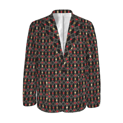 Vegas King of Hearts Men's Western Blazer