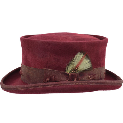 Western Desert Top handmade Sergio Anzani Hatmaker-wine