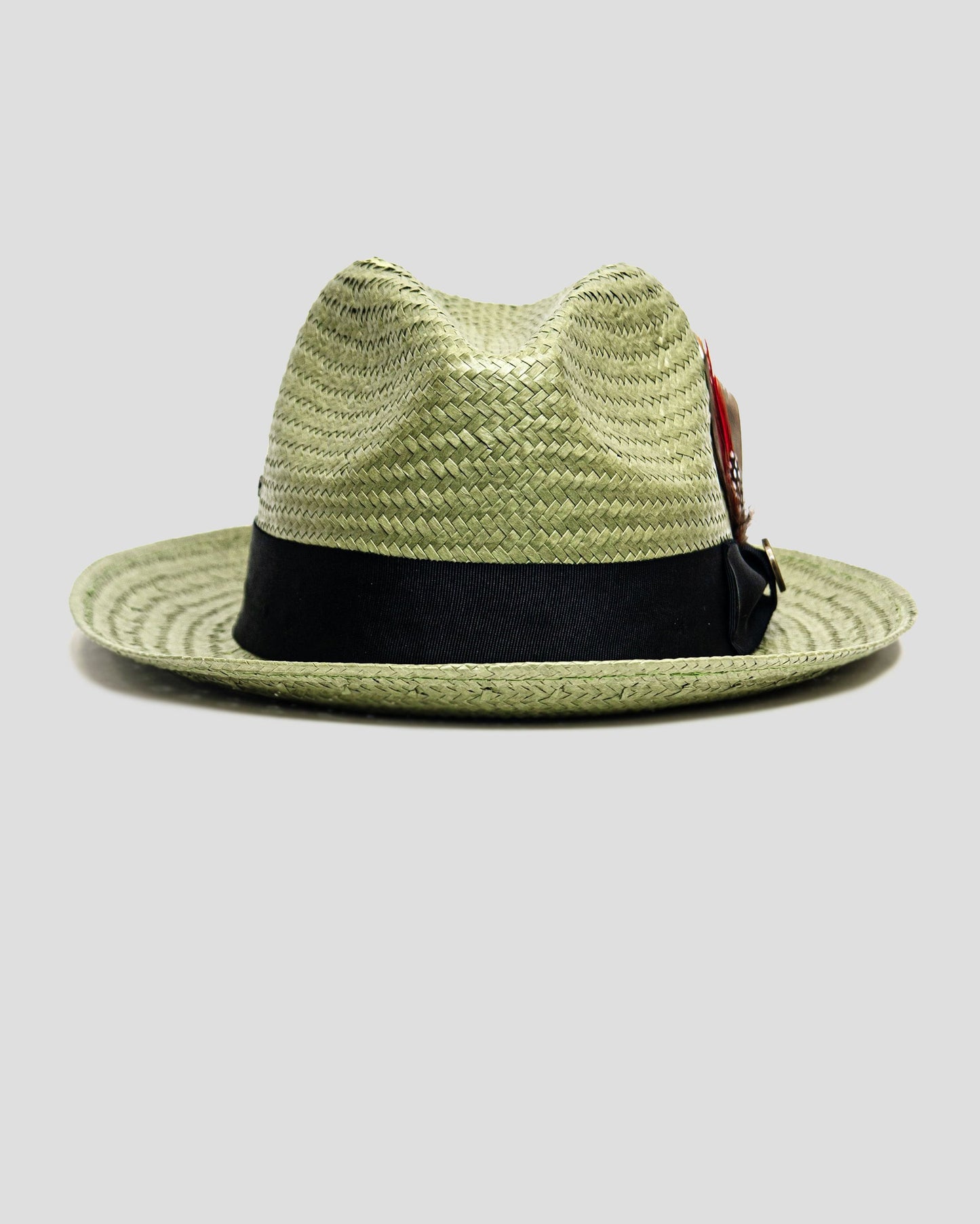 HatsMaker Ranch Straw HatsMaker Bikary Fedora - Avocado[Fast shipping and box packing]