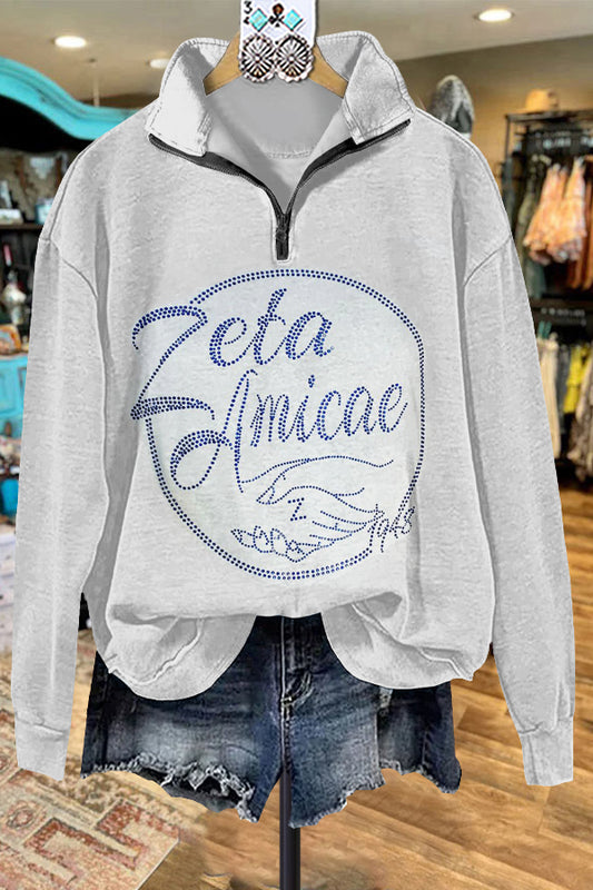 Classic Contrast Color Zeta Amicae Sweatshirt