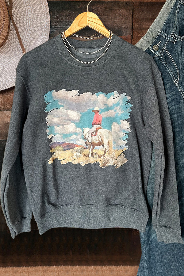 Ranch Cowboy Pullover Sweatshirt