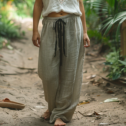 Simple And Comfortable Women's Casual Linen Pants