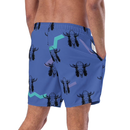 Yeehaw Mullet Cowboy Men's Swim Trunks