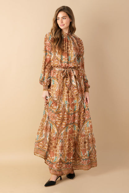 Timeless Tapestry Woven Maxi Dress