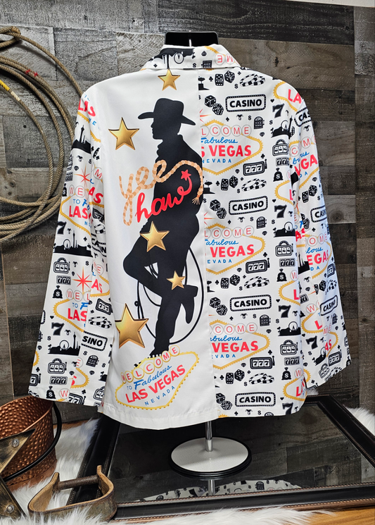 Yeehaw Cowboy Vegas Mens Western Blazer