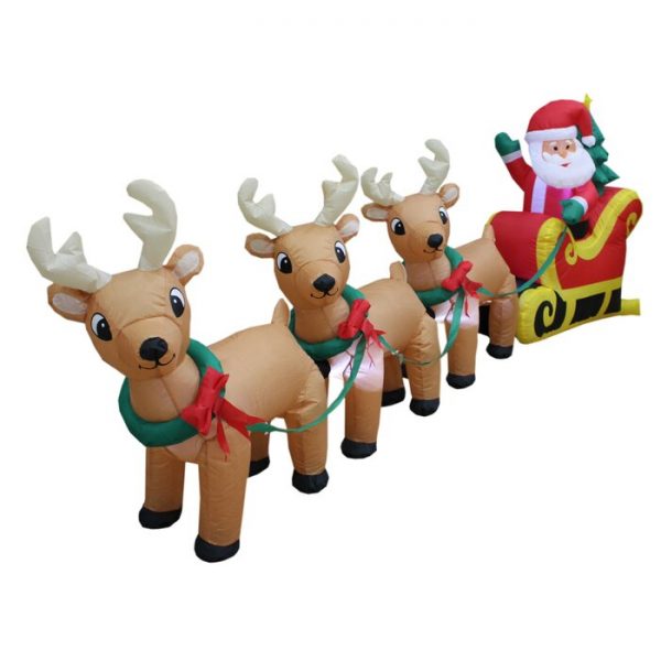 Christmas-5 christmas santa claus on sleigh sled indoor outdoor inflatable