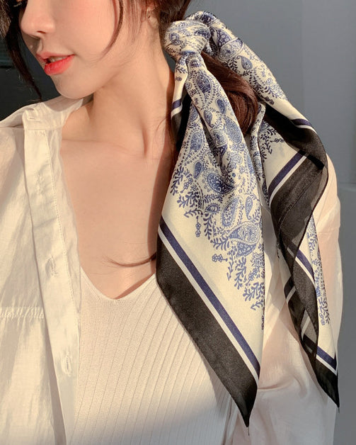 Retro French Silk Scarf Headband