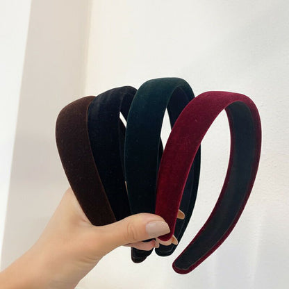 Retro Velvet Solid Color Headwear