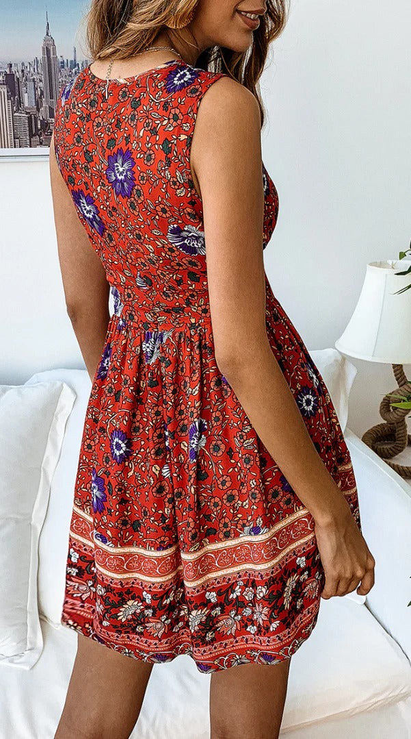 Vintage Floral Mini Dress