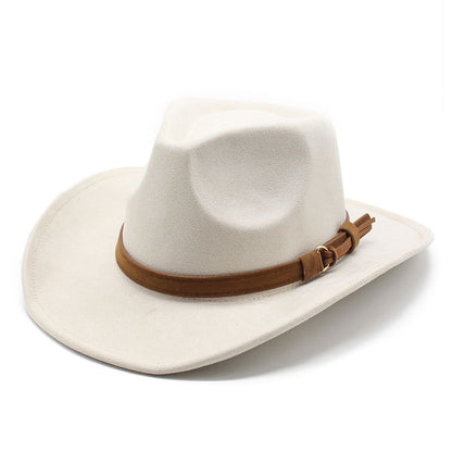 Men's Vintage Western Cowboy Hat Suede Knight Hat